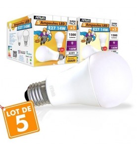 LOT DE 5 AMPOULES LED E27...