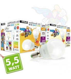 LOT DE 5 AMPOULES LED, P45,...